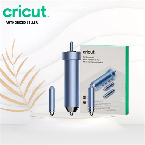 Cricut Foil Transfer Tool and 3 replacement tips; 3-in-1 tool for stunning foil effects on a variety of projects; Embellish with ease – no heat required; Polished, long-lasting results; Requires Cricut Foil Transfer Sheets; For Cricut Maker™ and Cricut Explore™ machines